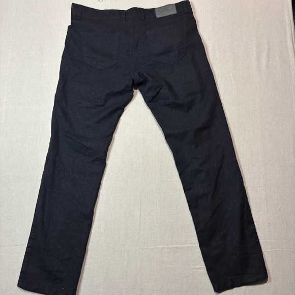 Peter Millar Collection 100% Wool Black Flat Front Dress Pants Mens 36x32 - Picture 3 of 7